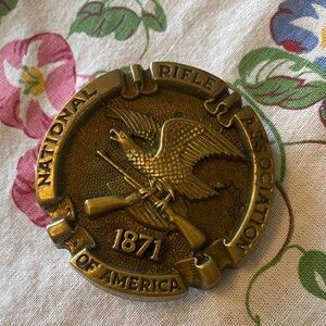 National Rifle Association 1871 Brass Buckle Accent 1978